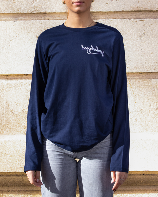 Long sleeve navy blue t-shirt - Y