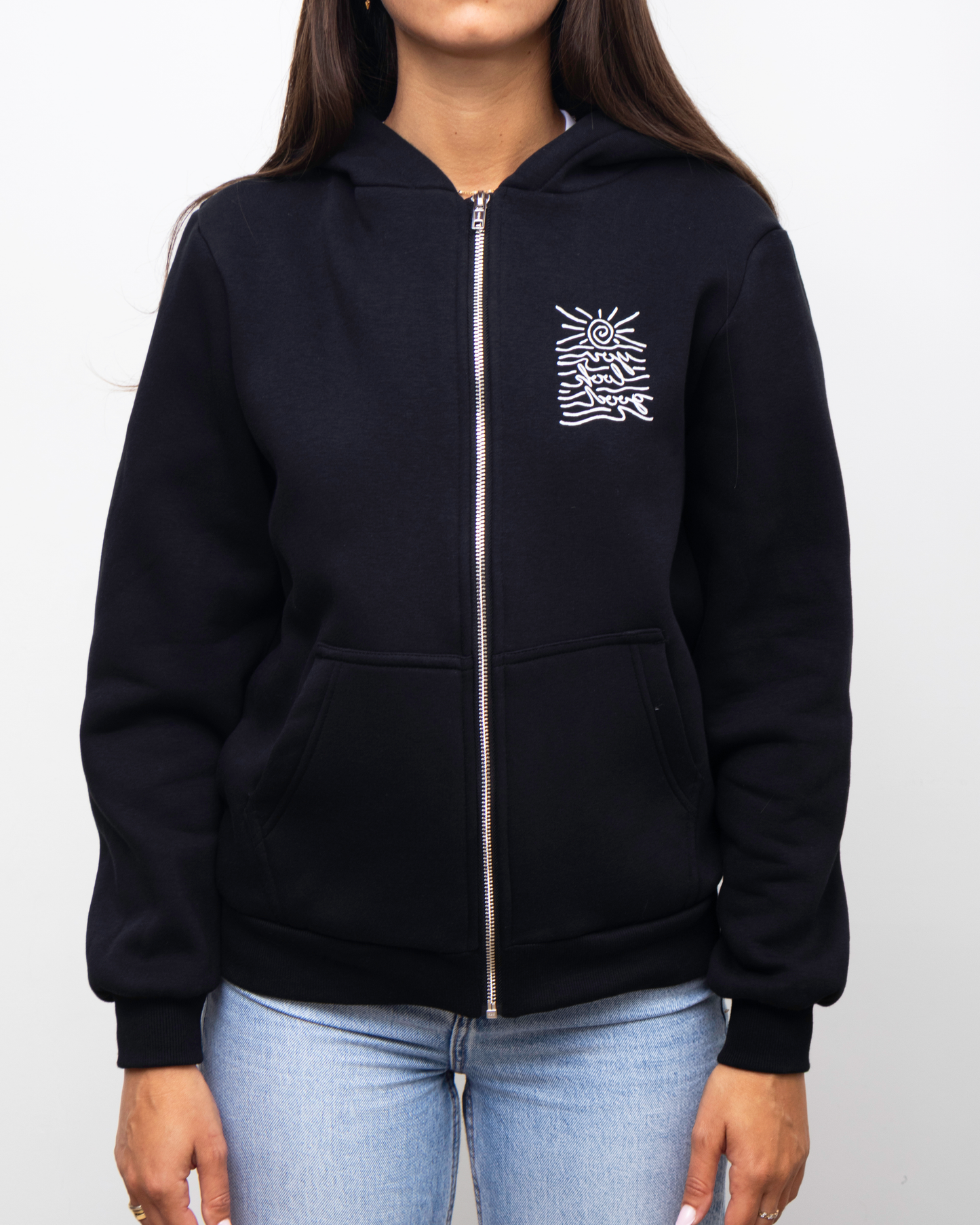Sunset zip hoodie - Black
