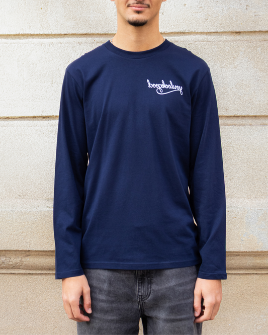 Long sleeve navy blue t-shirt - Reflect Yourself