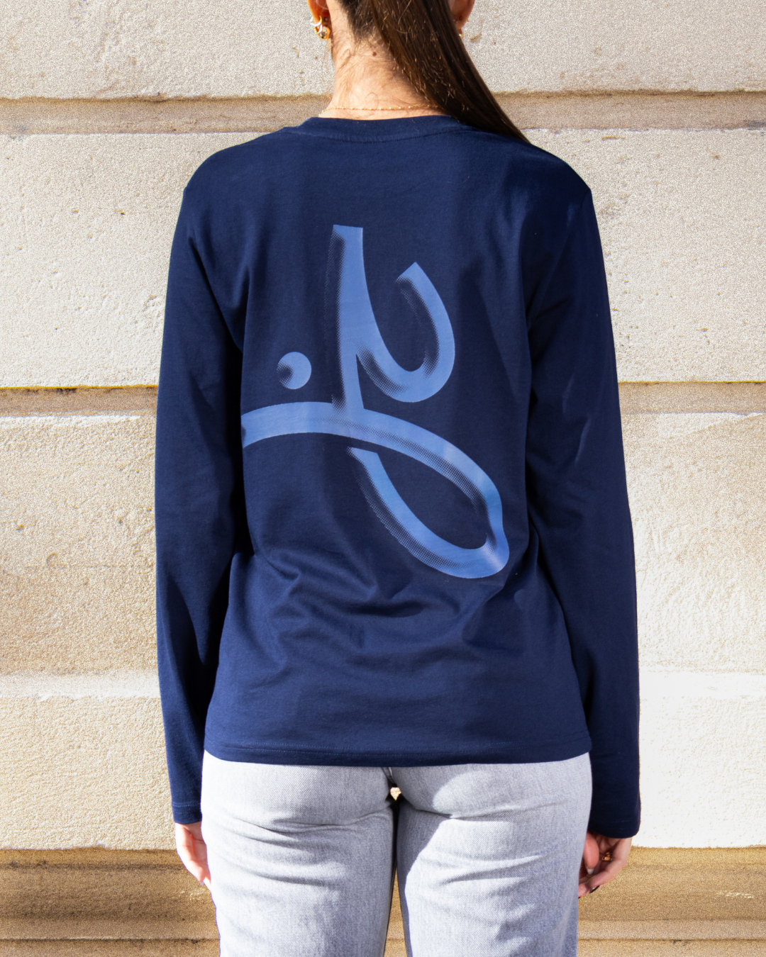 Long sleeve navy blue t-shirt - Y