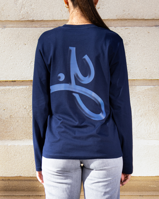 Long sleeve navy blue t-shirt - Y