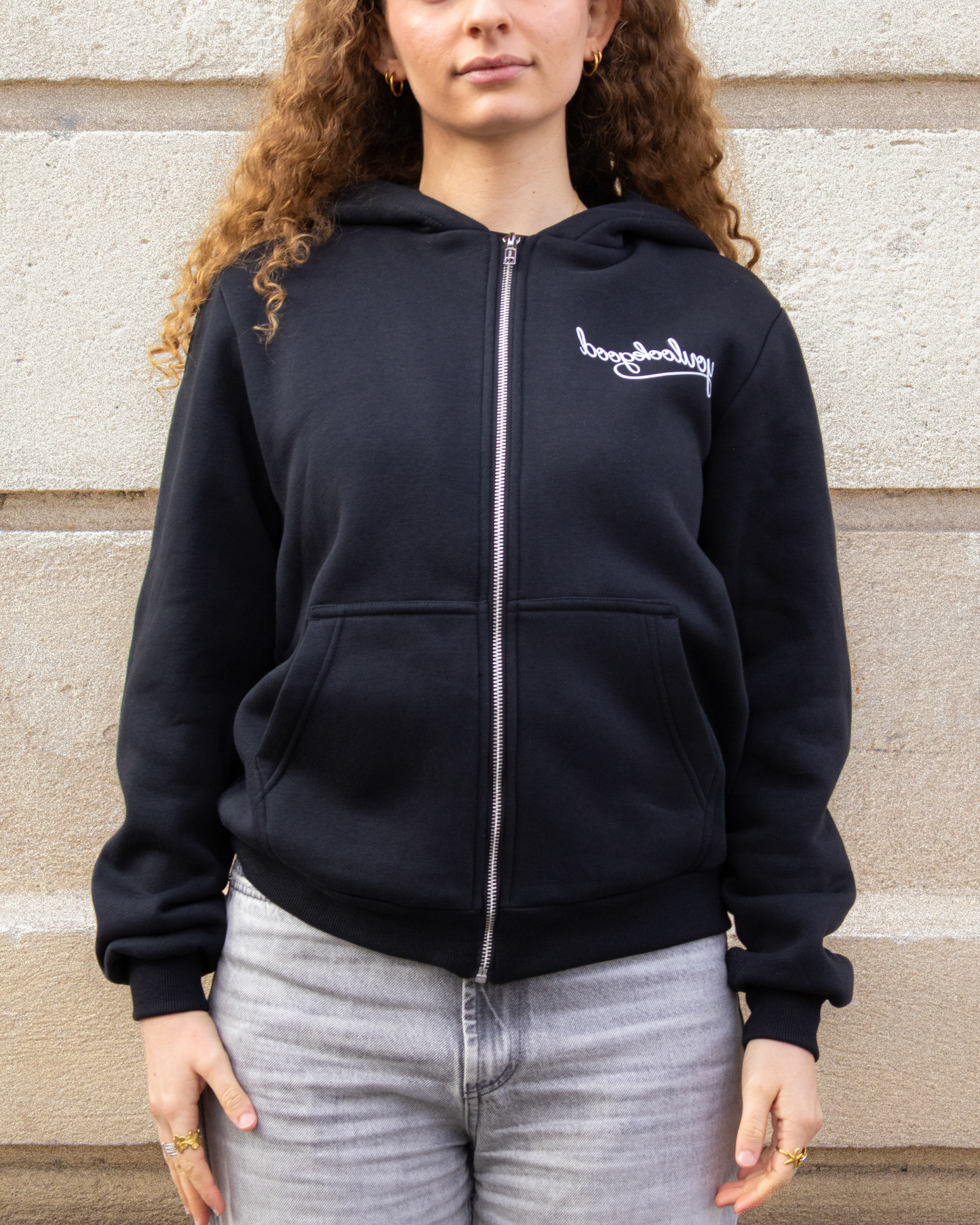 Zip Hoodie Black - Y