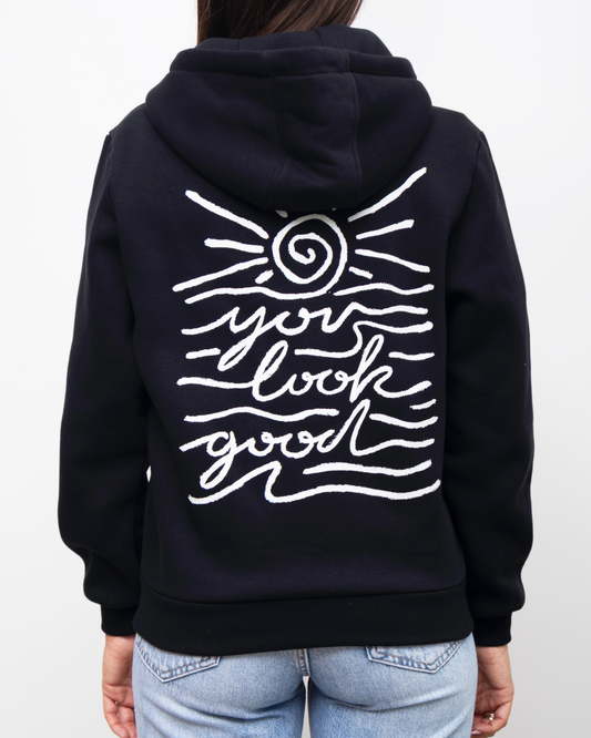 Sunset zip hoodie - Black
